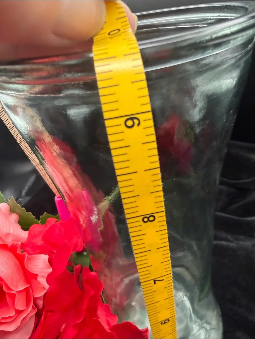 Tall Clear Glass Decorative Vase - Transparent Home Accents